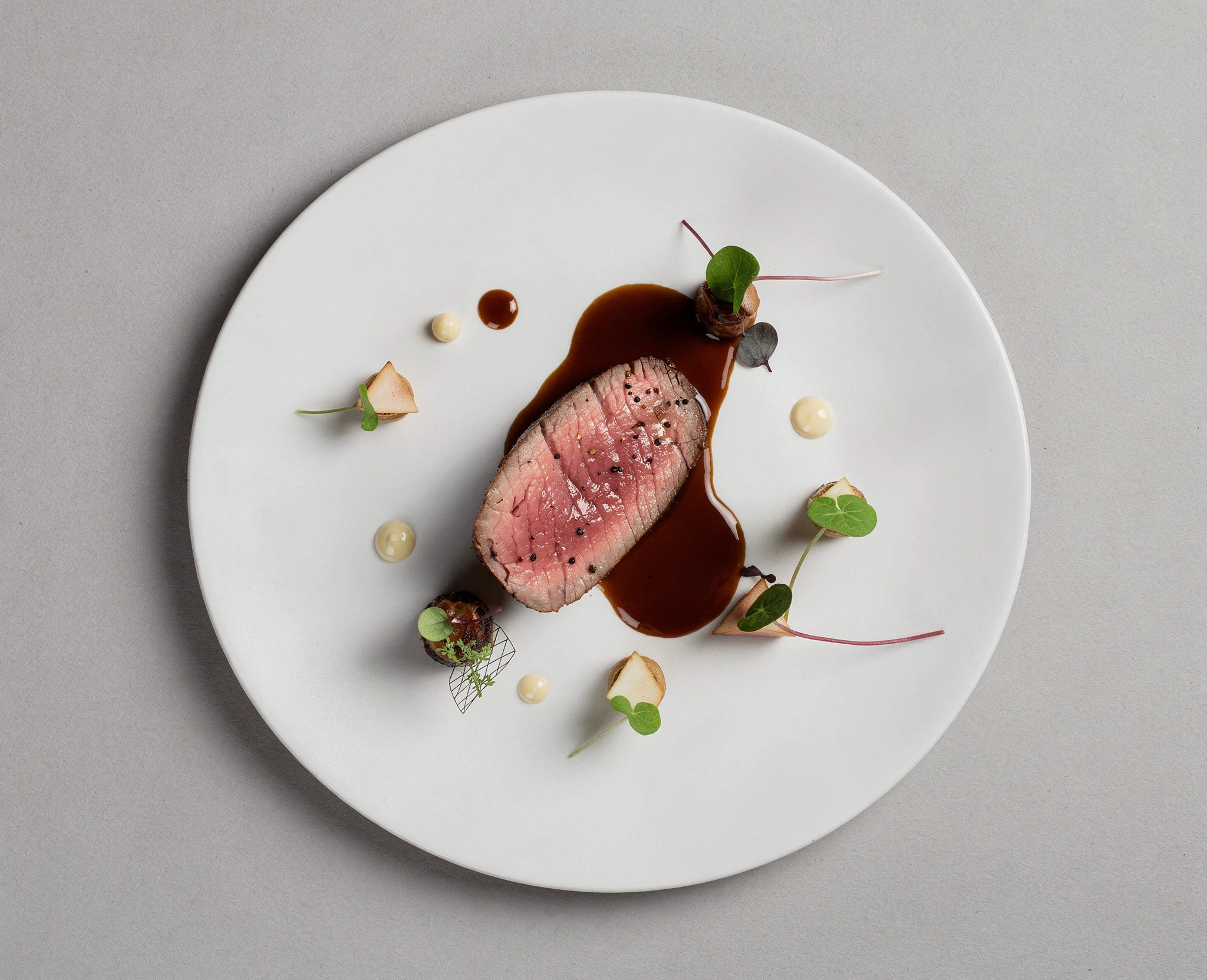 Fabricated food, arranged with precision — synthographic artwork by davidname.