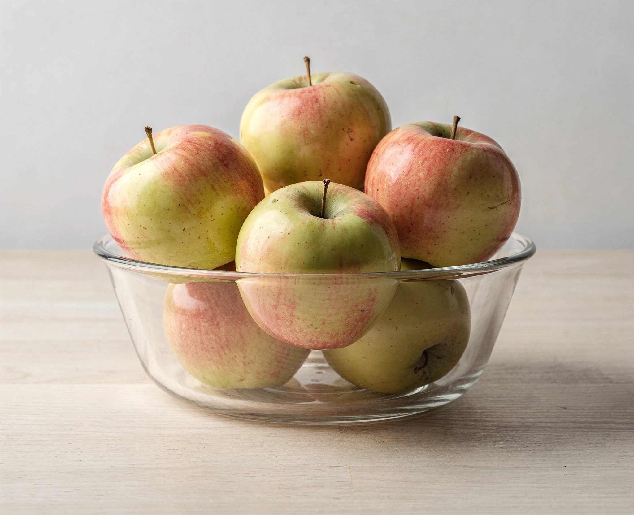 Apples in a glass bowl - synthographic artwork by davidname.